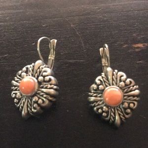 Joseph Esposito coral 925 earrings vintage